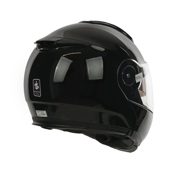 Bastion Gloss Black Flip Up Motorbike Helmet