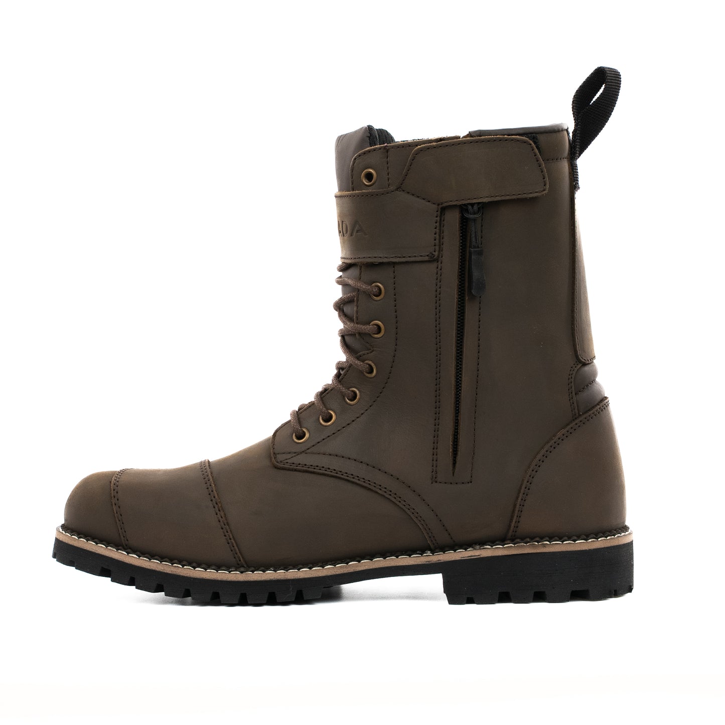 Pilgrim Grande Rev 2 Brown Distressed Motorcycle Boots