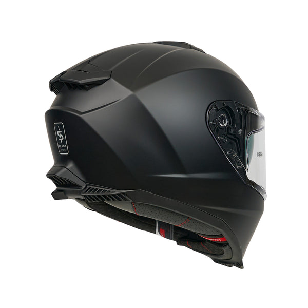 SP18 Matt Black Full Face Motorbike Helmet