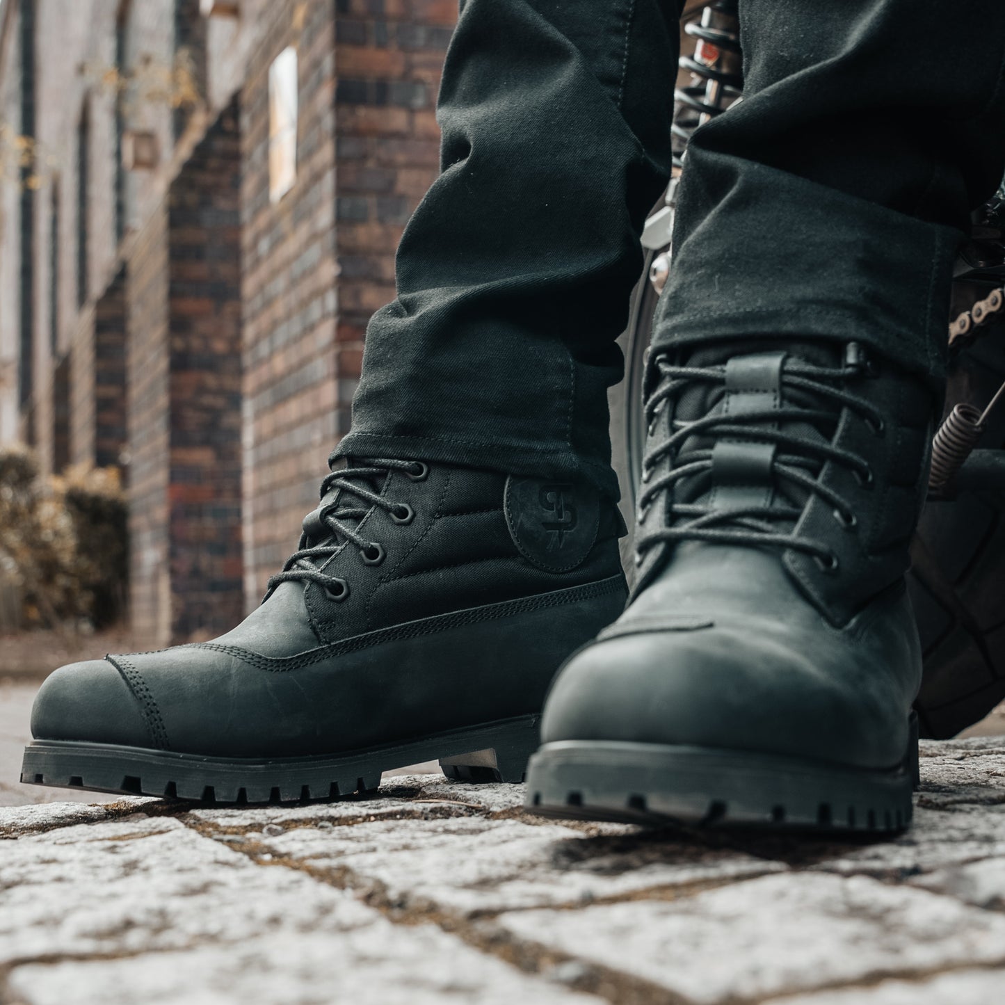 Blackstrike Black Motorcycle Boots