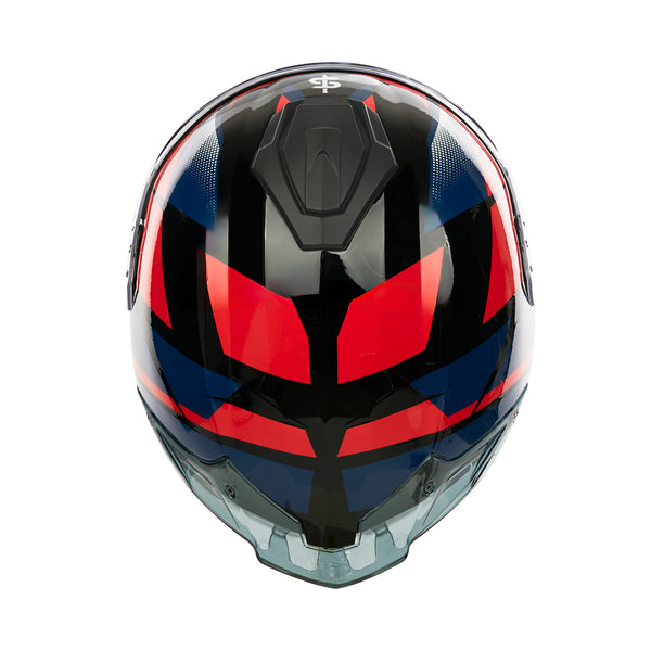 Blade Sabre Black, Blue & Red Full Face Motorbike Helmet