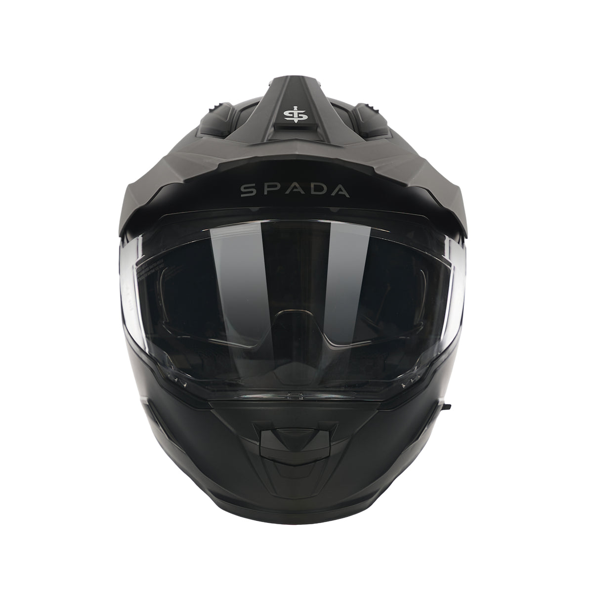 black rain head severed in motorcycle helmet Nitride Matt Black Full Face Adventure Motorbike Helmet