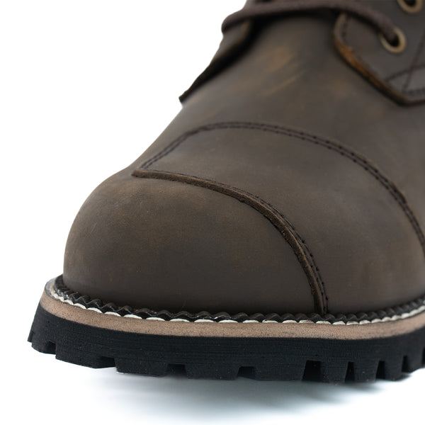 Pilgrim Grande Rev.2 Brown Distressed Motorcycle Boots