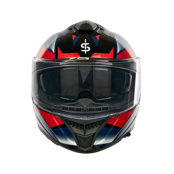Blade Sabre Black, Blue & Red Full Face Motorbike Helmet