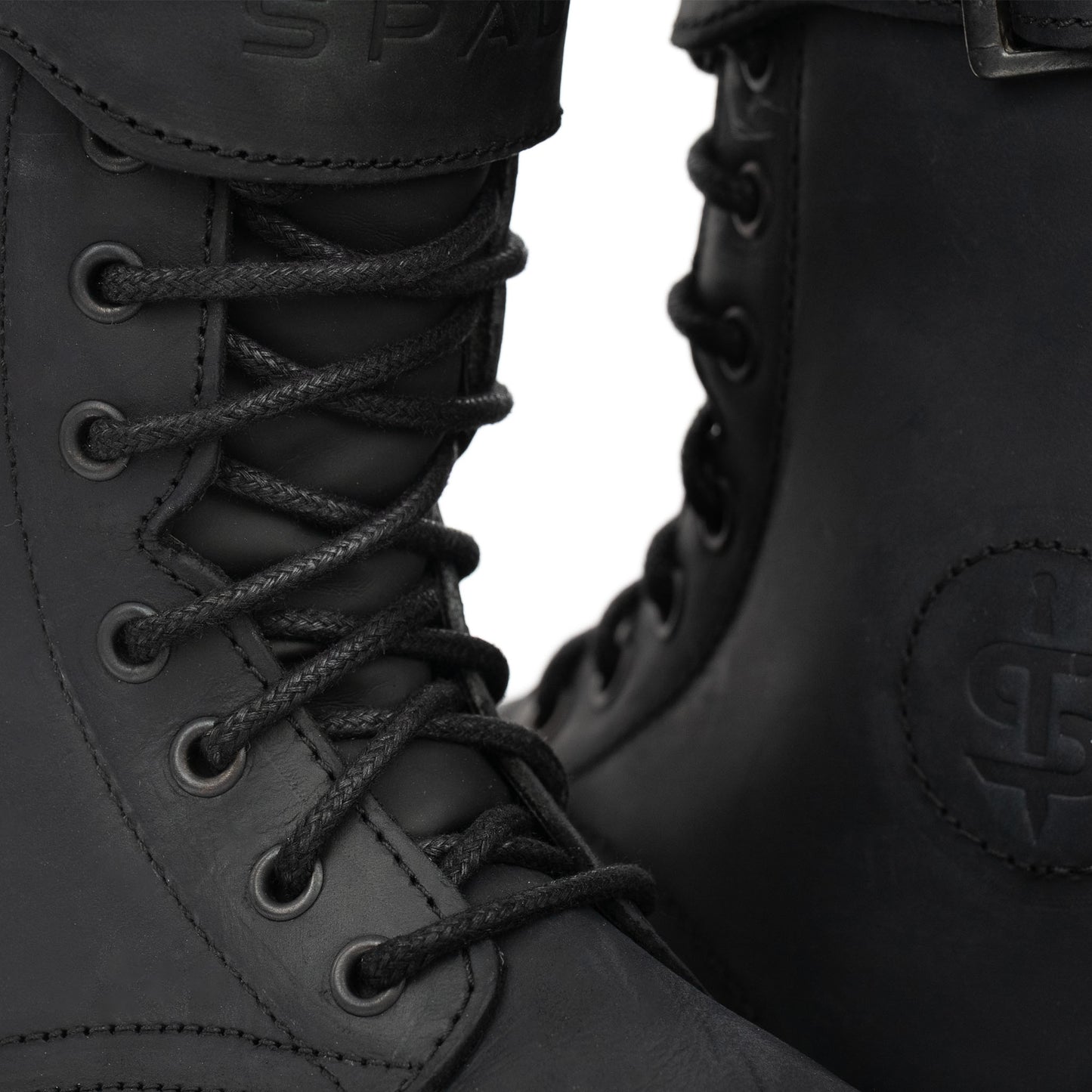 Pilgrim Grande Rev 2 Black Distressed Motorcycle Boots