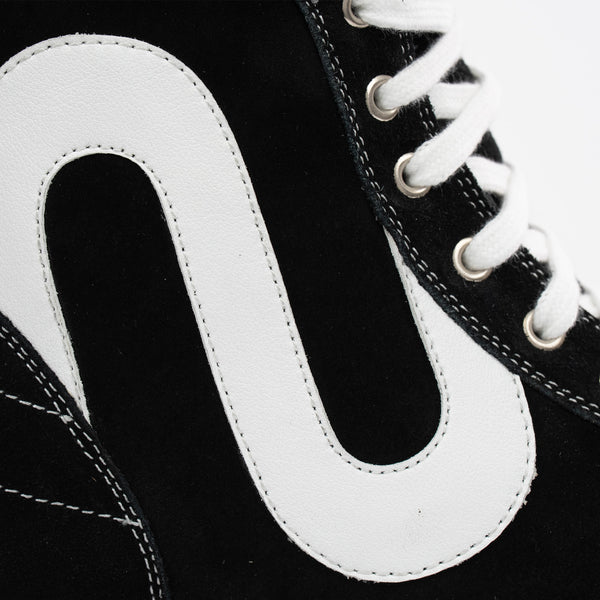 Strider S Black & White Motorcycle Trainers