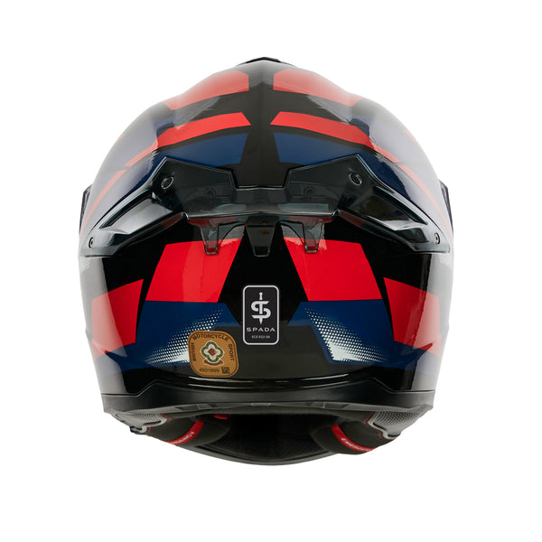 Blade Sabre Black, Blue & Red Full Face Motorbike Helmet
