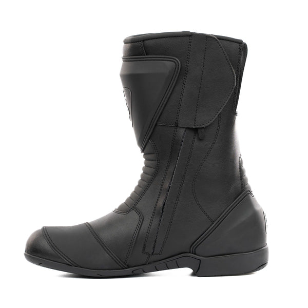 Cyclone Waterproof Black Motorcycle Boots