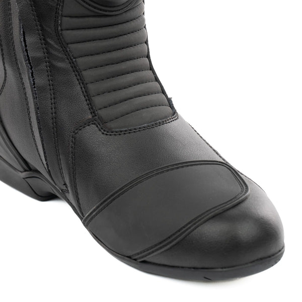Cyclone Waterproof Black Motorcycle Boots