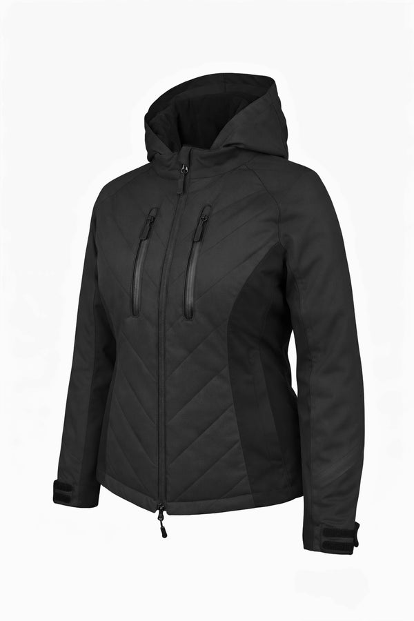 Bella Black Quilted Ladies Motorcycle Jacket