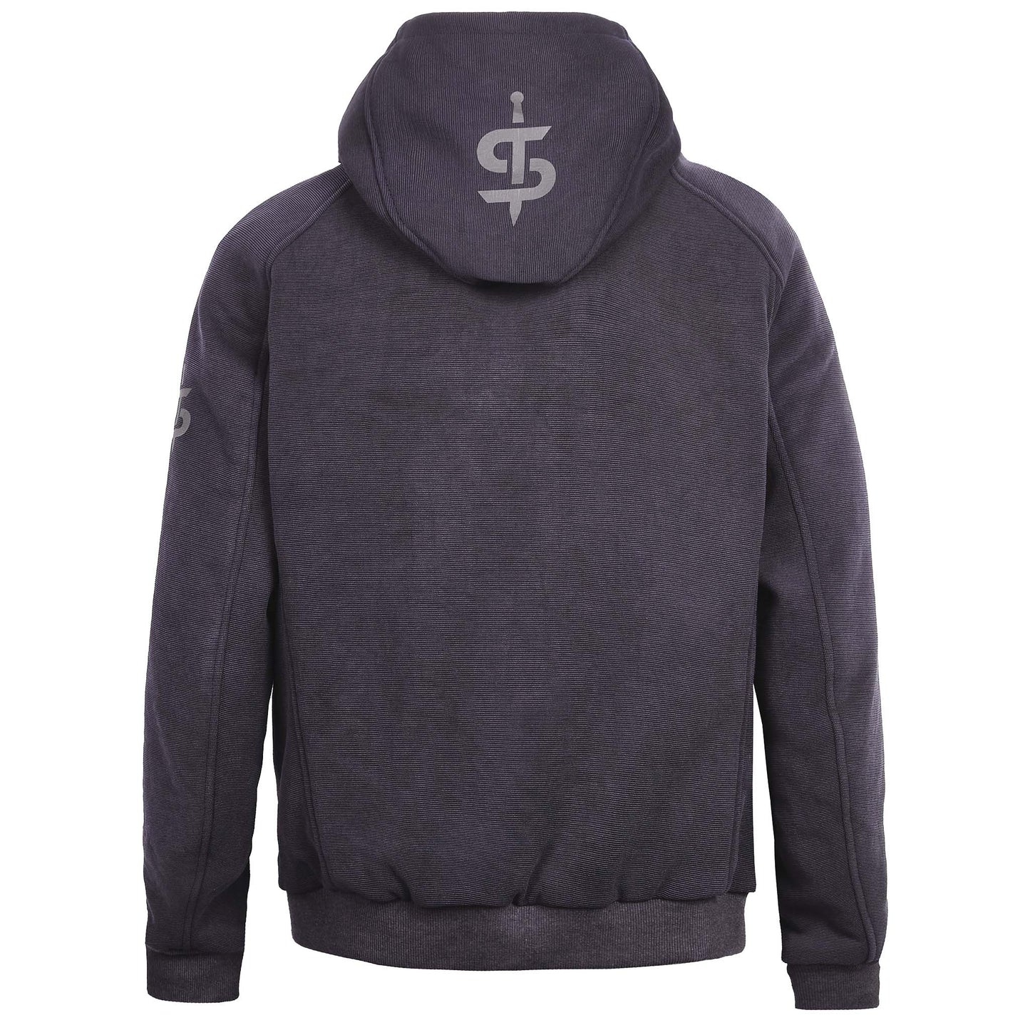 Blade Grey Turbulence Zip Up Unisex Motorcycle Hoodie