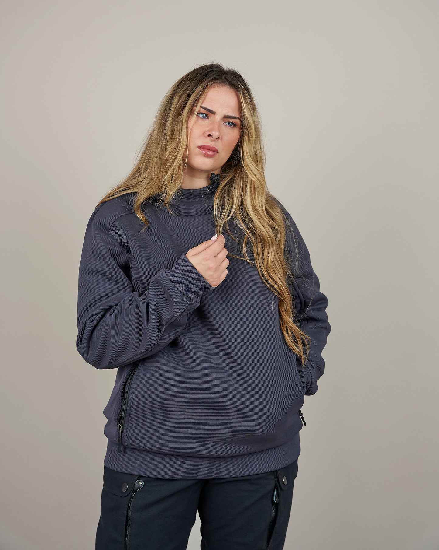 Blade Grey Turbulence Ladies Motorcycle Hoodie