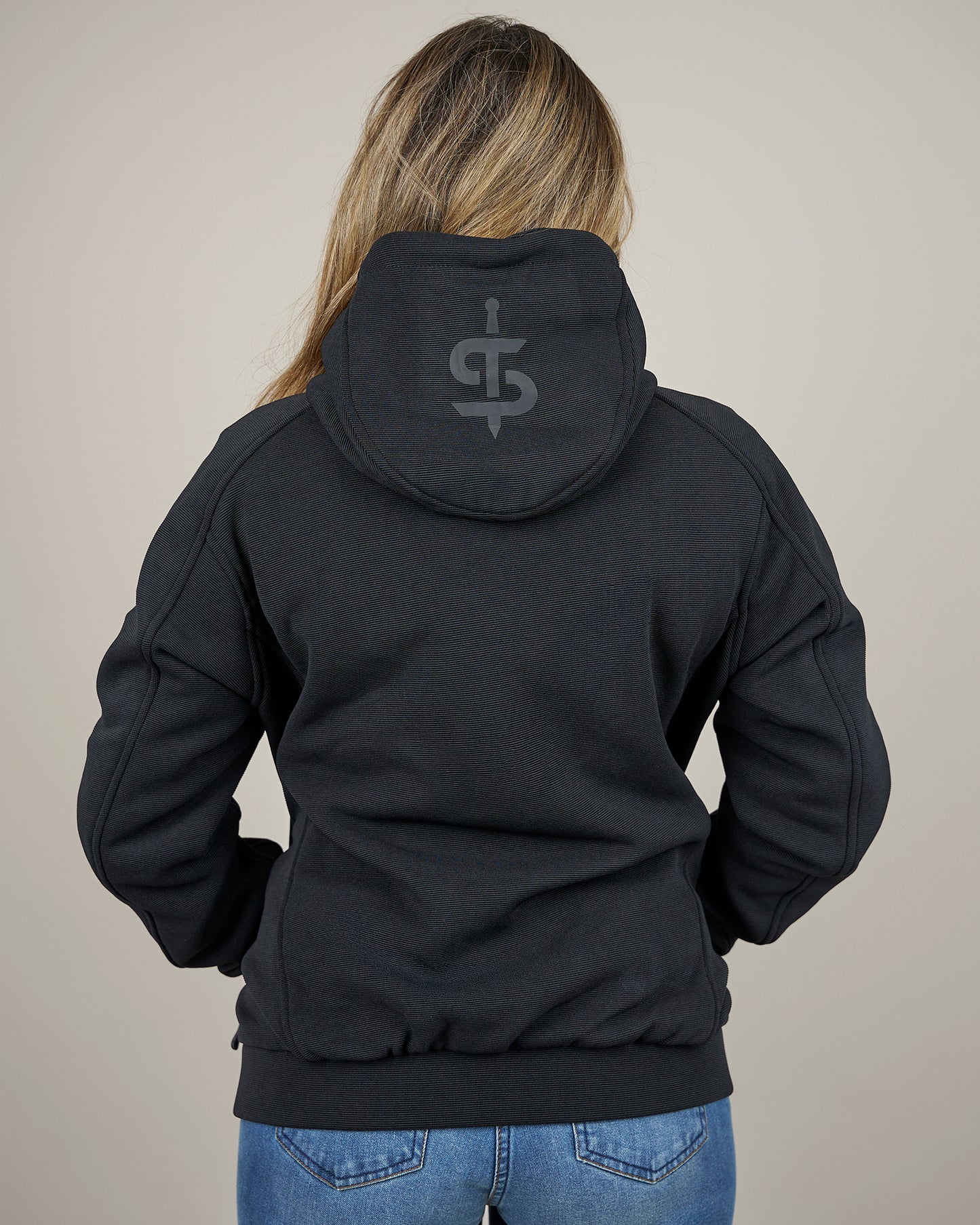 Blade Black Zip Up Ladies Motorcycle Hoodie