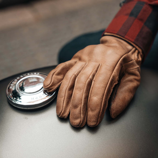 Clutch Cognac Brown Motorcycle Gloves