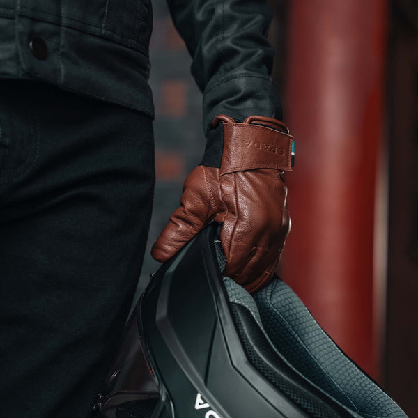 Clutch Winter Cognac Brown Motorcycle Gloves