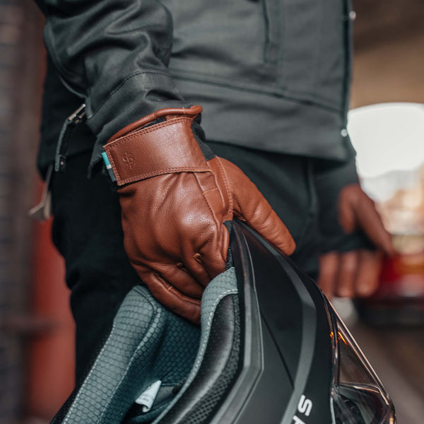 Clutch Winter Cognac Brown Motorcycle Gloves