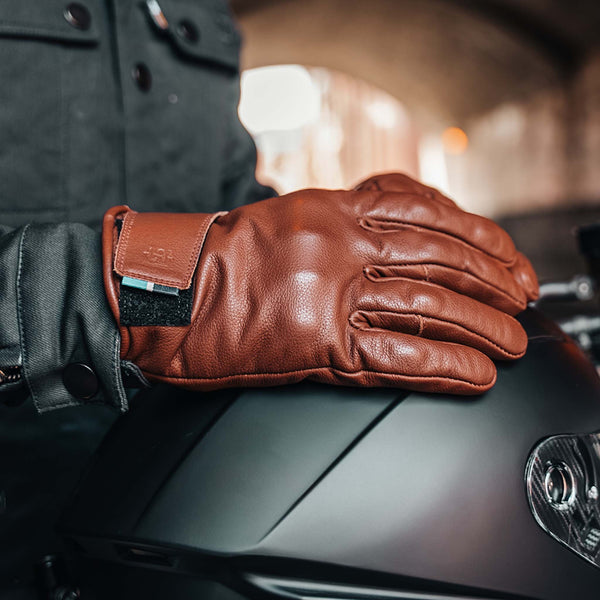 Clutch Winter Cognac Brown Motorcycle Gloves