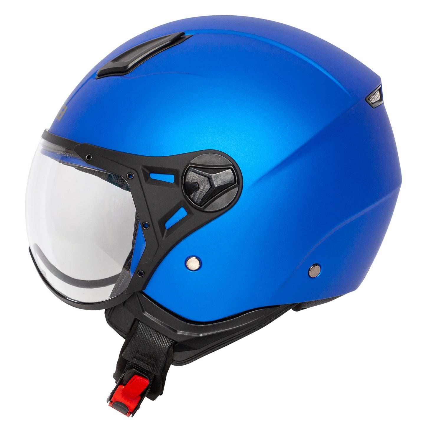 Hellion 06 Matt Bright Blue Open Face Motorcycle Helmet