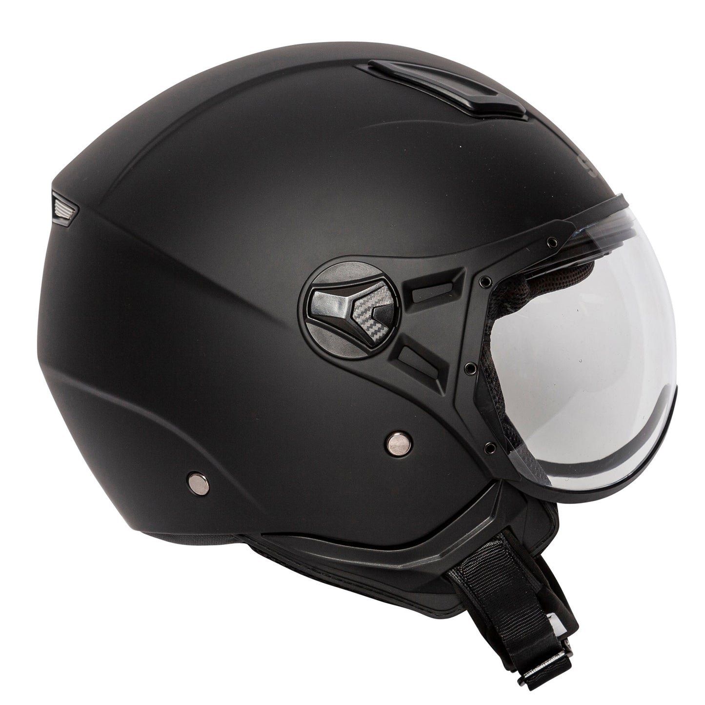 Hellion 06 Matt Black Open Face Motorcycle Helmet
