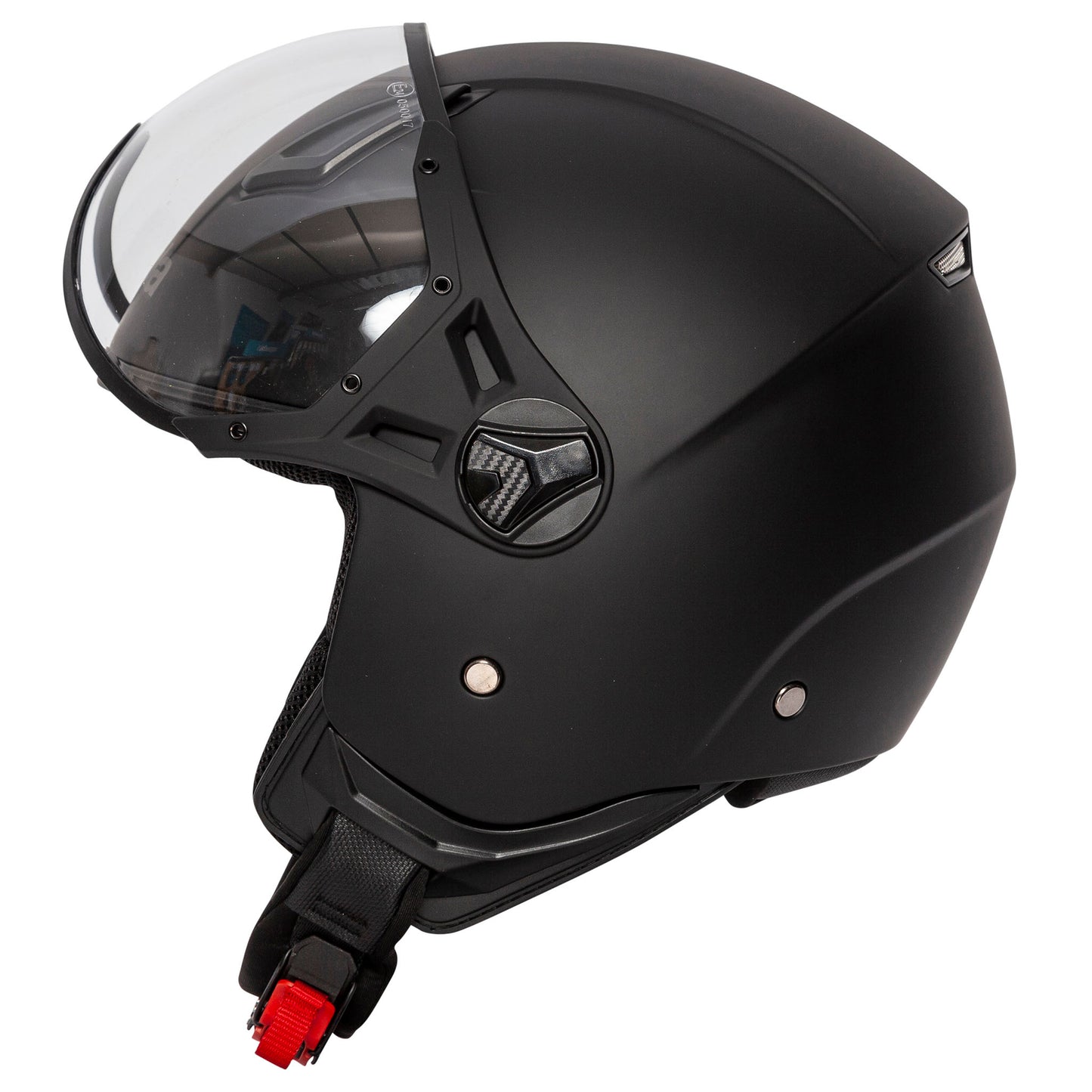 Hellion 06 Matt Black Open Face Motorcycle Helmet