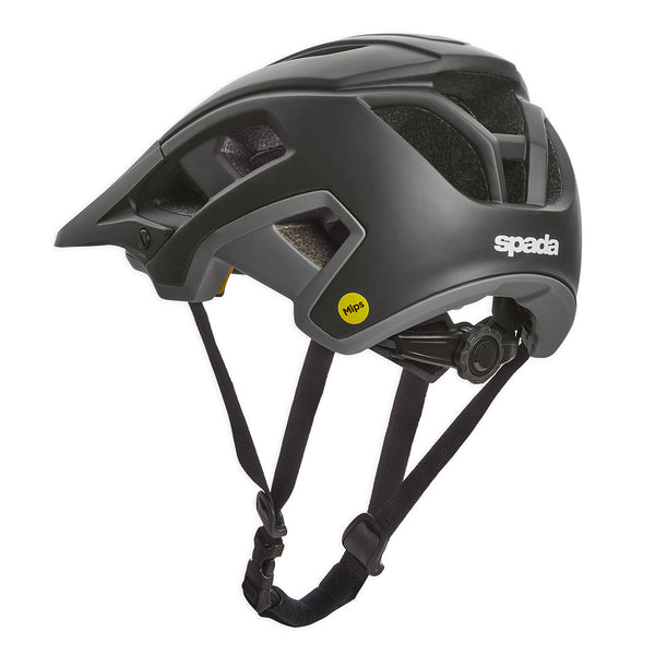 back of black mips mountain bike helmet