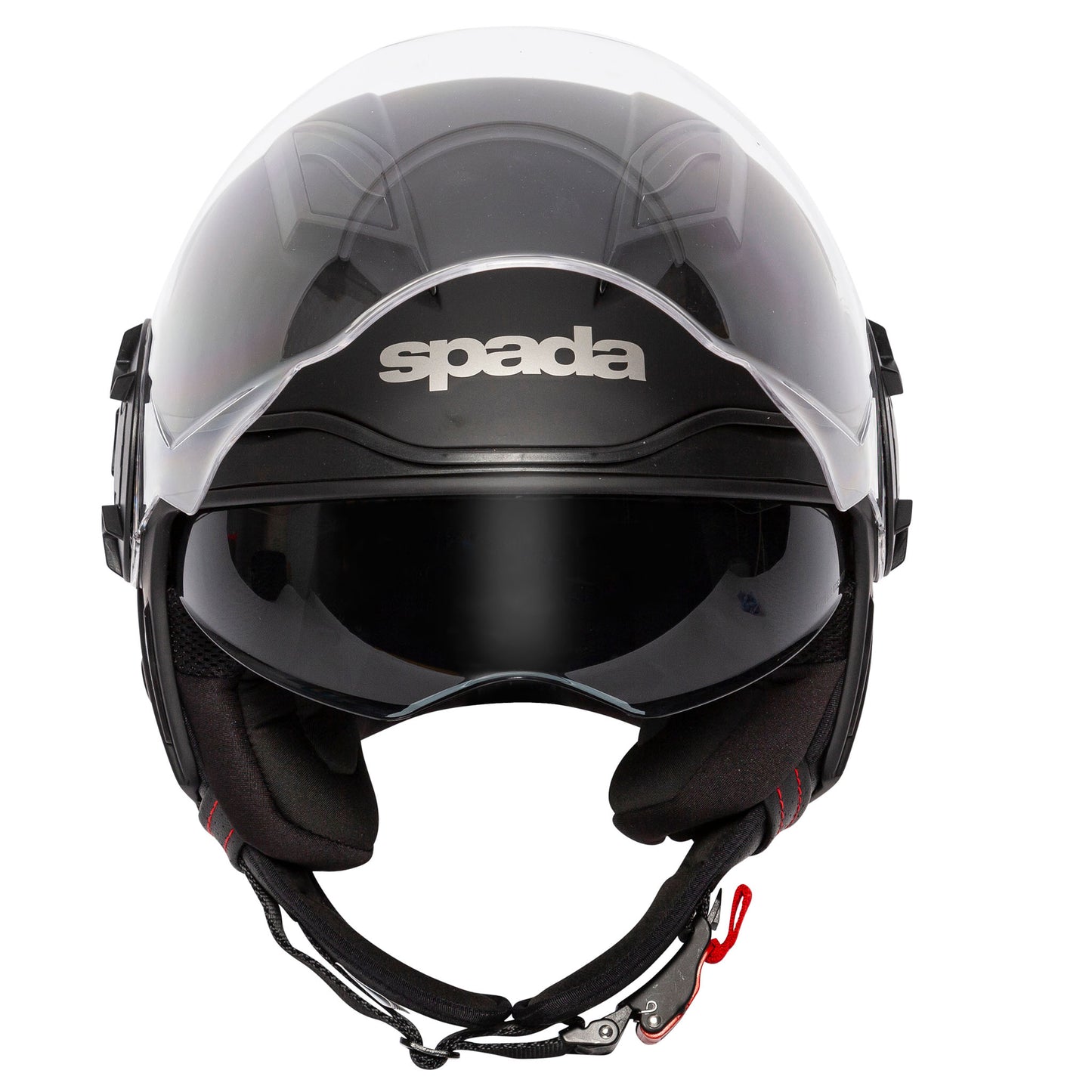 Lycan Matt Black Open Face Motorcycle Helmet