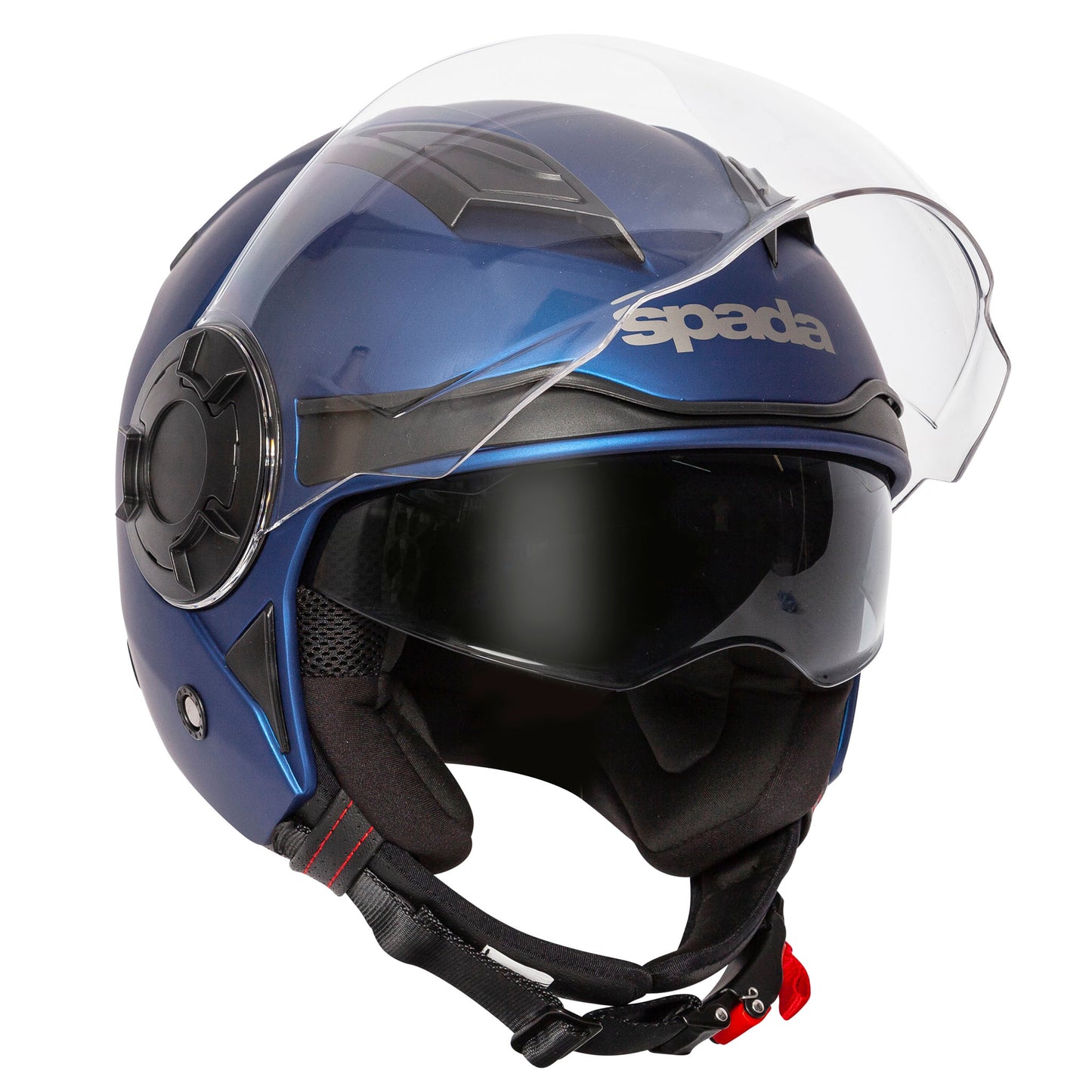 Lycan Matt Blue Open Face Motorcycle Helmet - XS