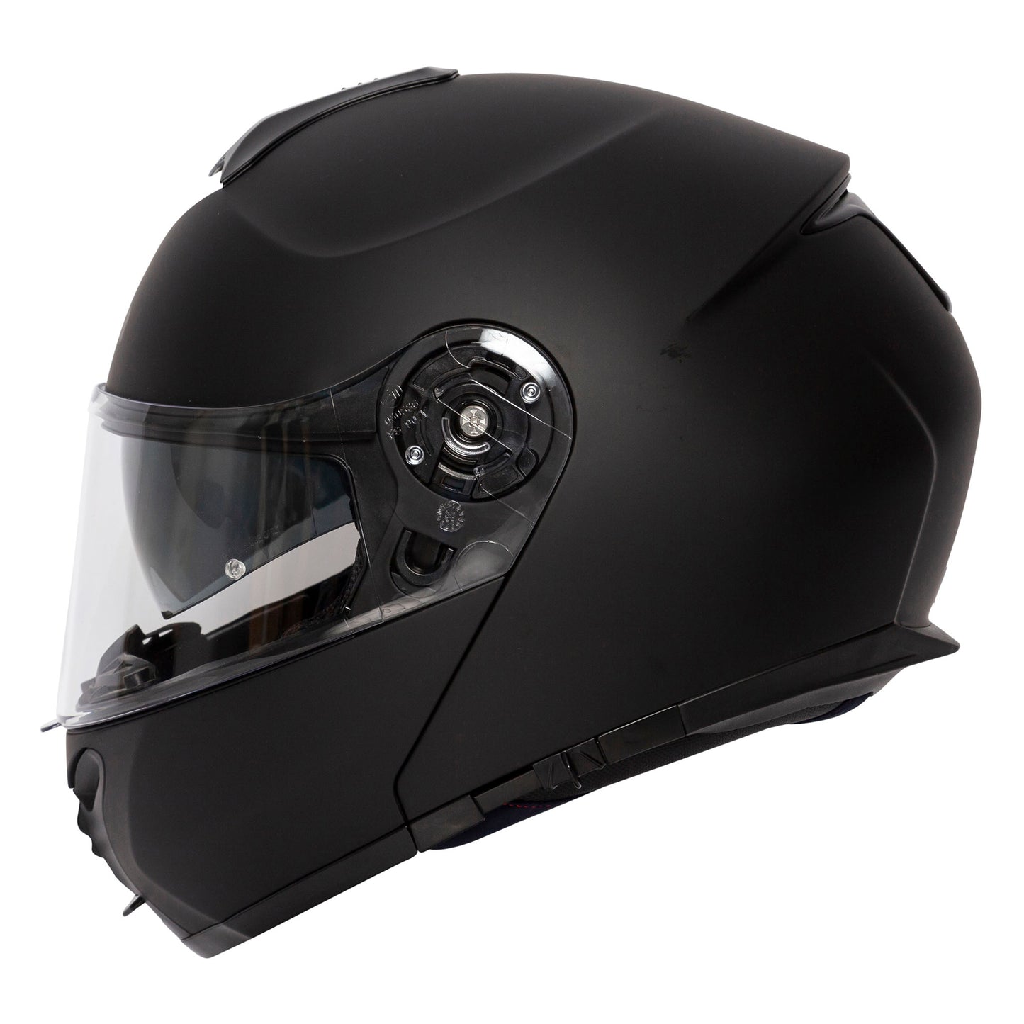 Orion Matt Black Flip Up Motorcycle Helmet - XS