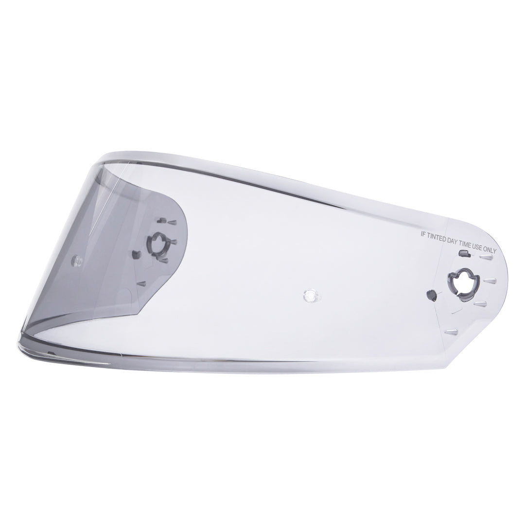 A clear visor for ski or snowboard goggles, with anti-scratch coating.