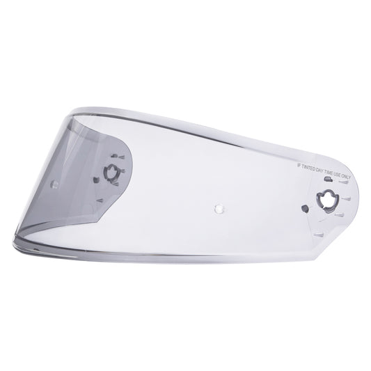 A clear visor for ski or snowboard goggles, with anti-scratch coating.