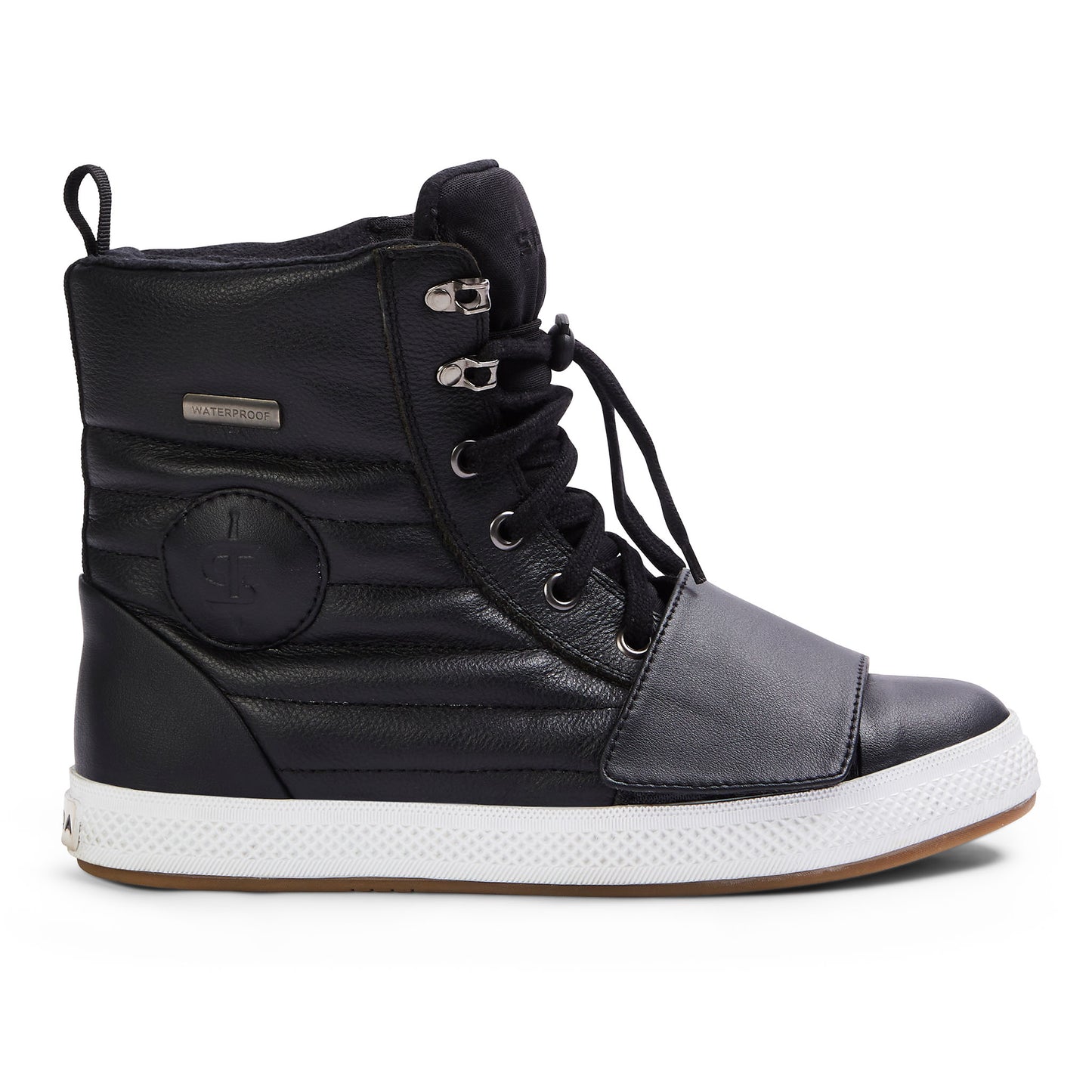 Heat Black High Top Motorcycle Trainers