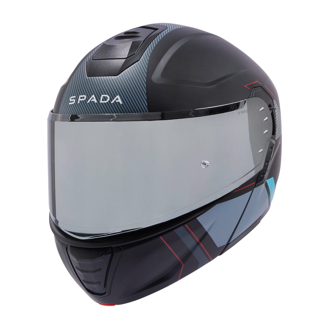 spada orion 2 flip up motorbike helmet with grey visor attached