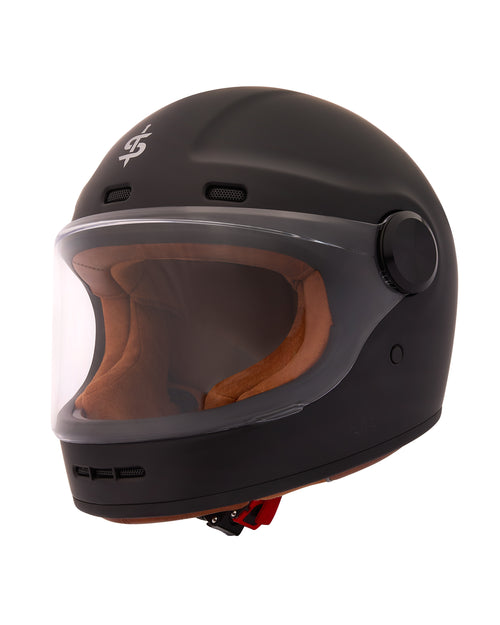 Prophet Matt Black Full Face Motorbike Helmet