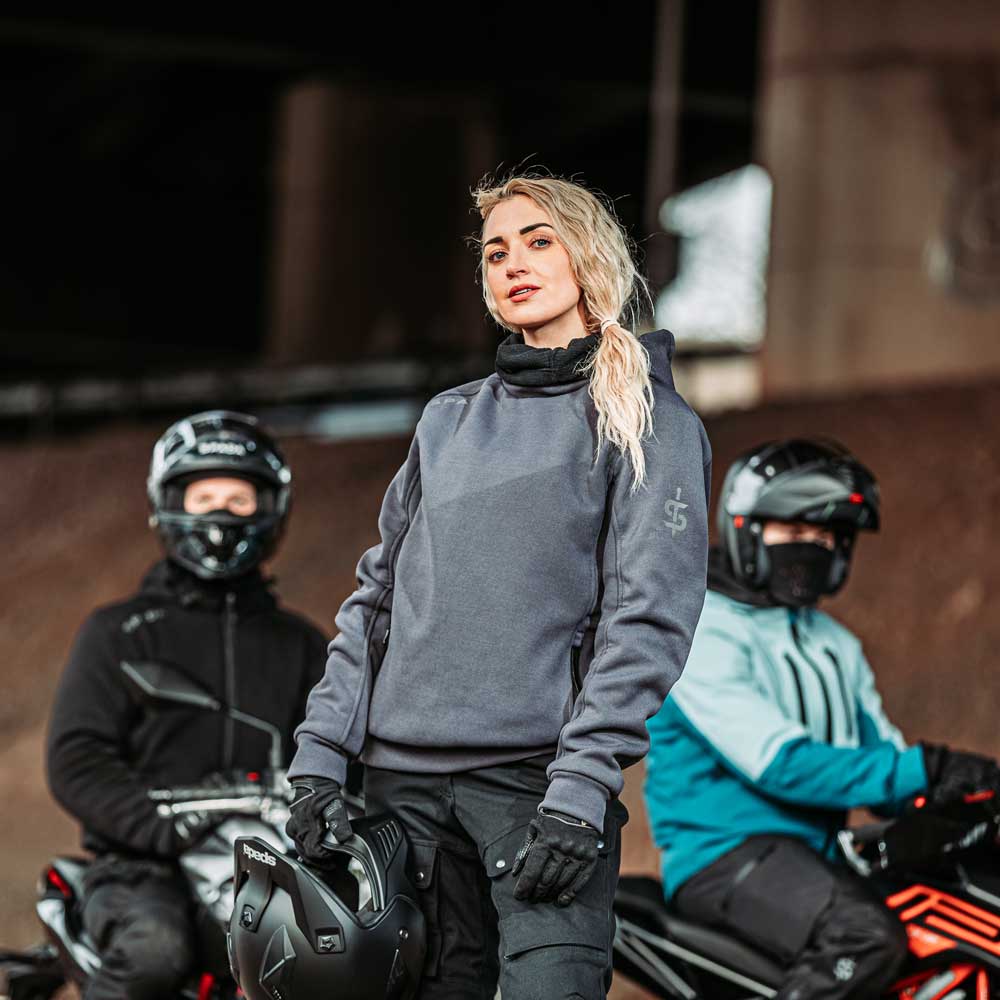 Blade Grey Turbulence Unisex Motorcycle Hoodie