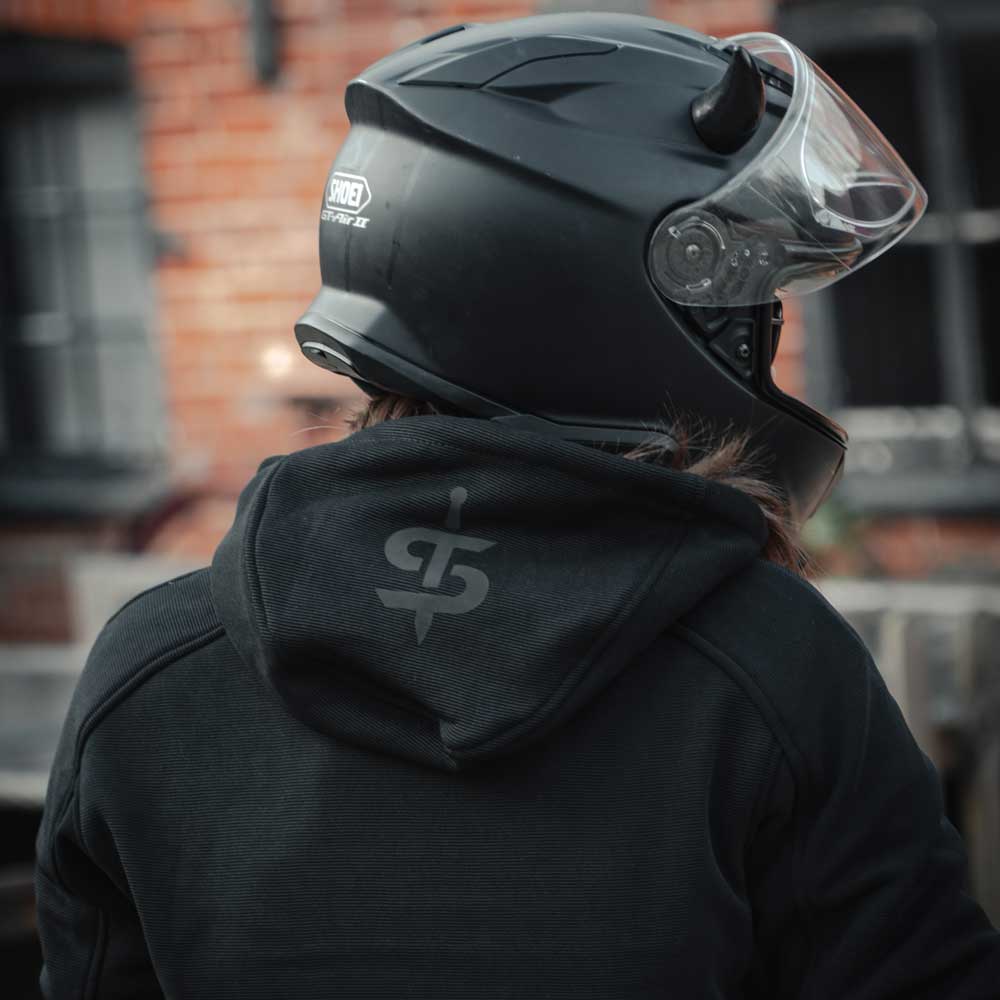 Blade Black Zip Up Unisex Motorcycle Hoodie
