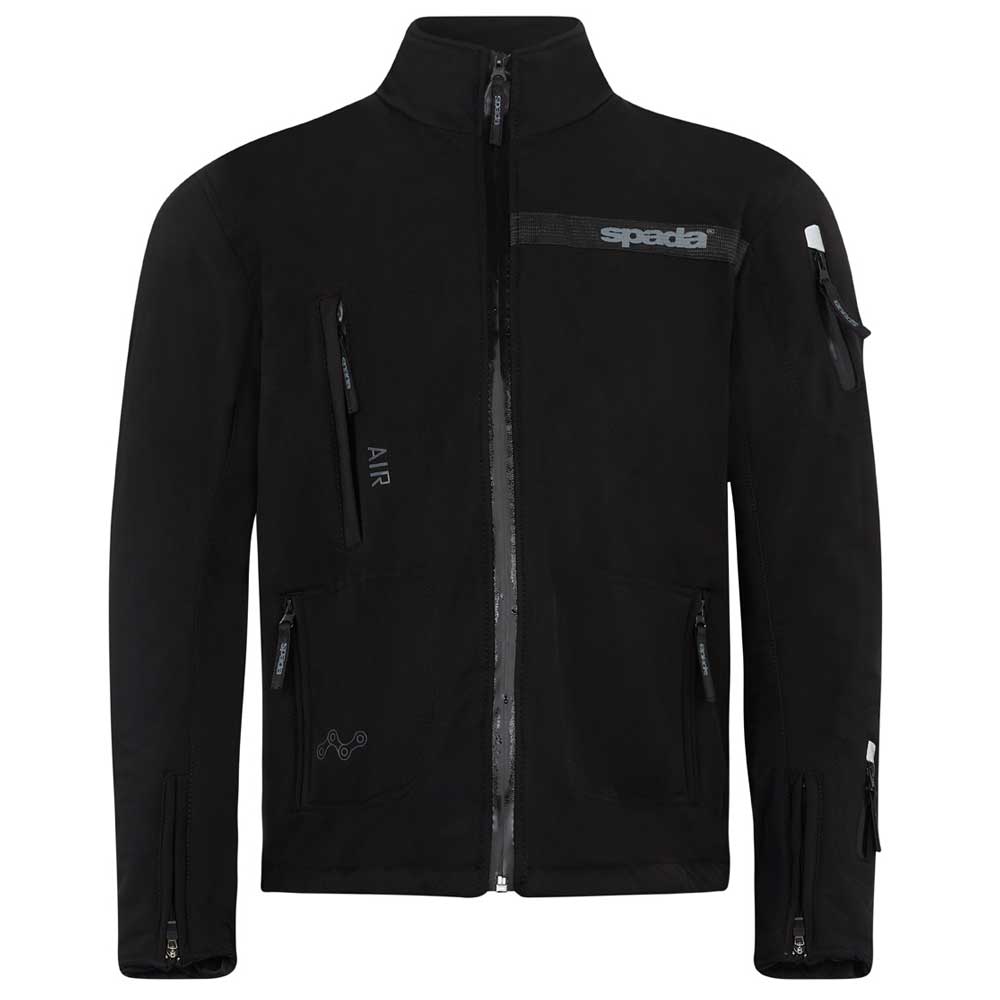 front of black motorcycle jacket for men