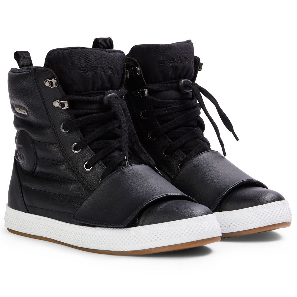 Heat Black High Top Motorcycle Trainers