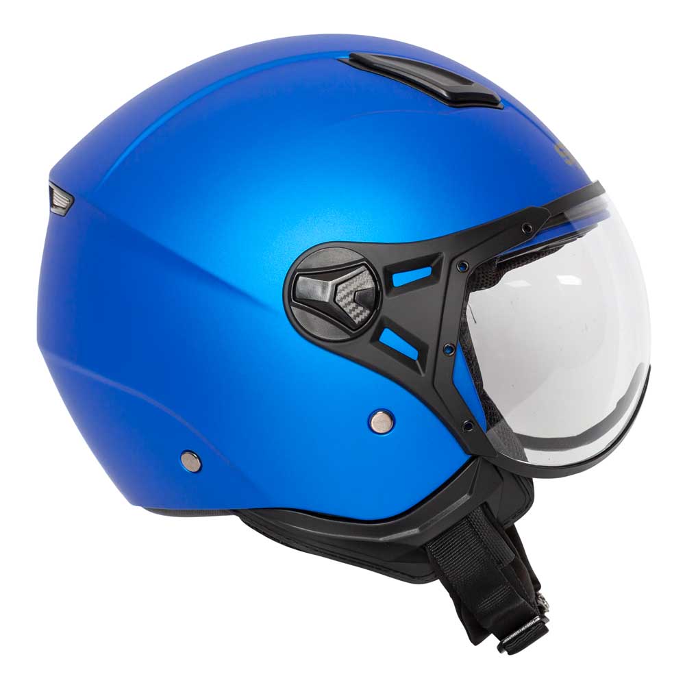Hellion 06 Matt Bright Blue Open Face Motorcycle Helmet