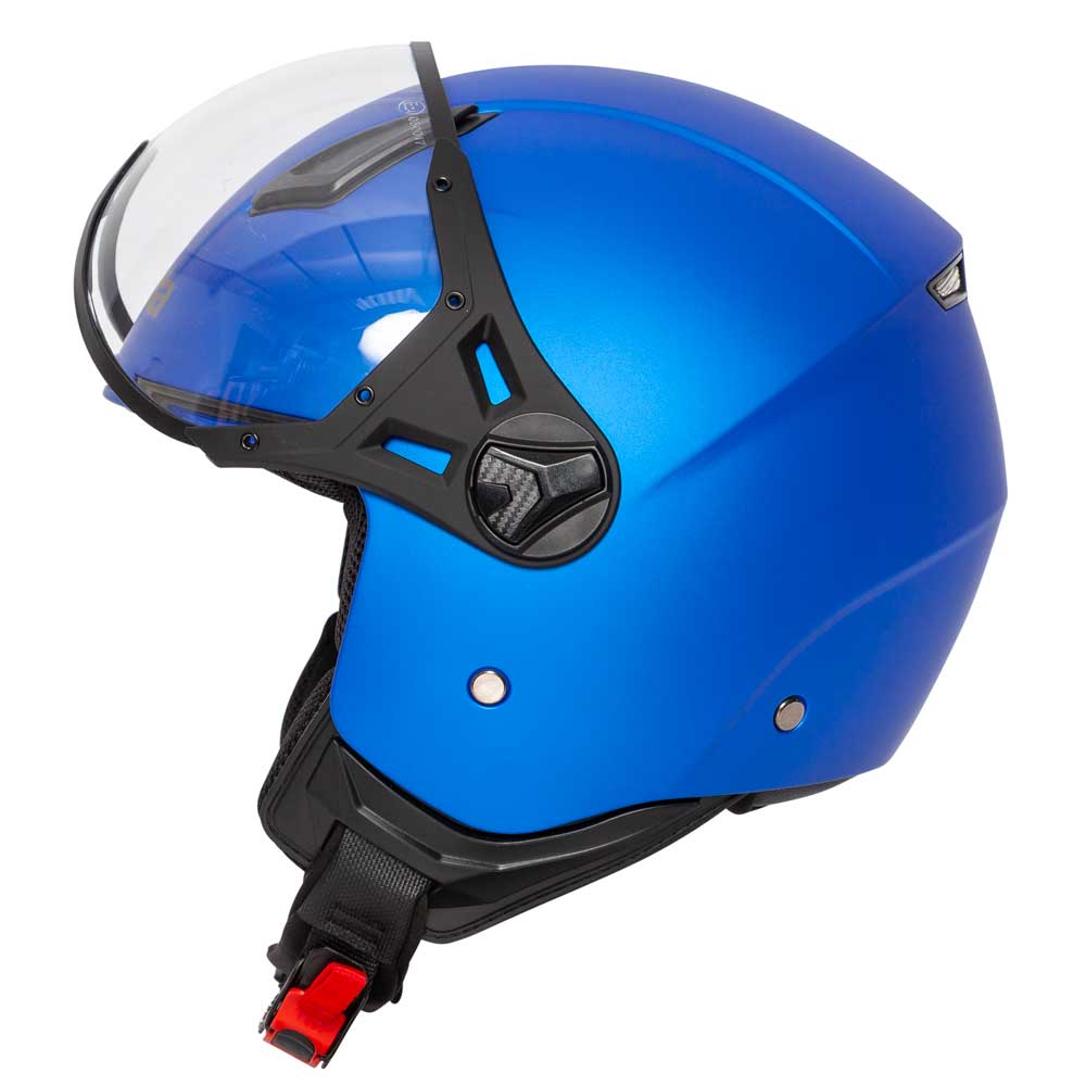 Hellion 06 Matt Bright Blue Open Face Motorcycle Helmet