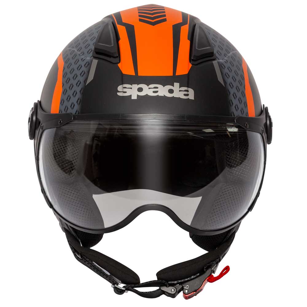 Hellion Arrow Black & Orange Open Face Motorcycle Helmet