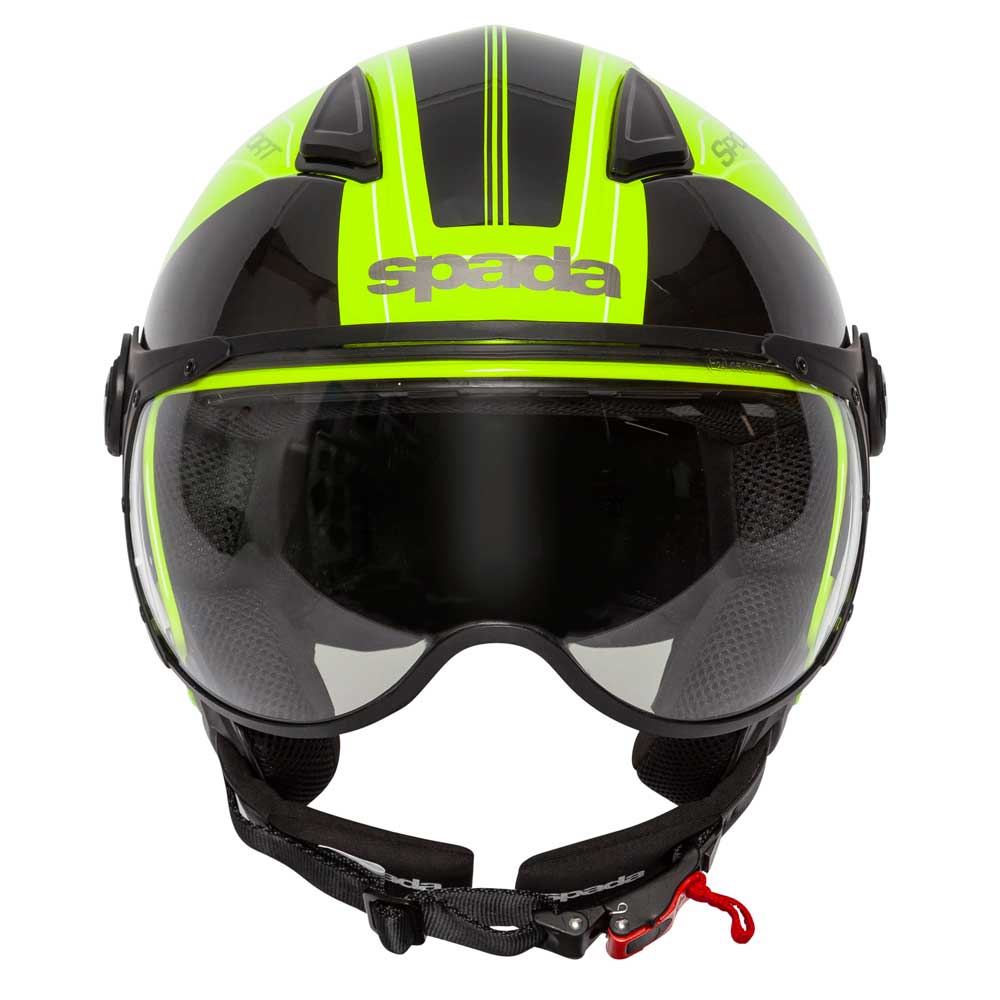 Hellion Twist Yellow Open Face Motorcycle Helmet