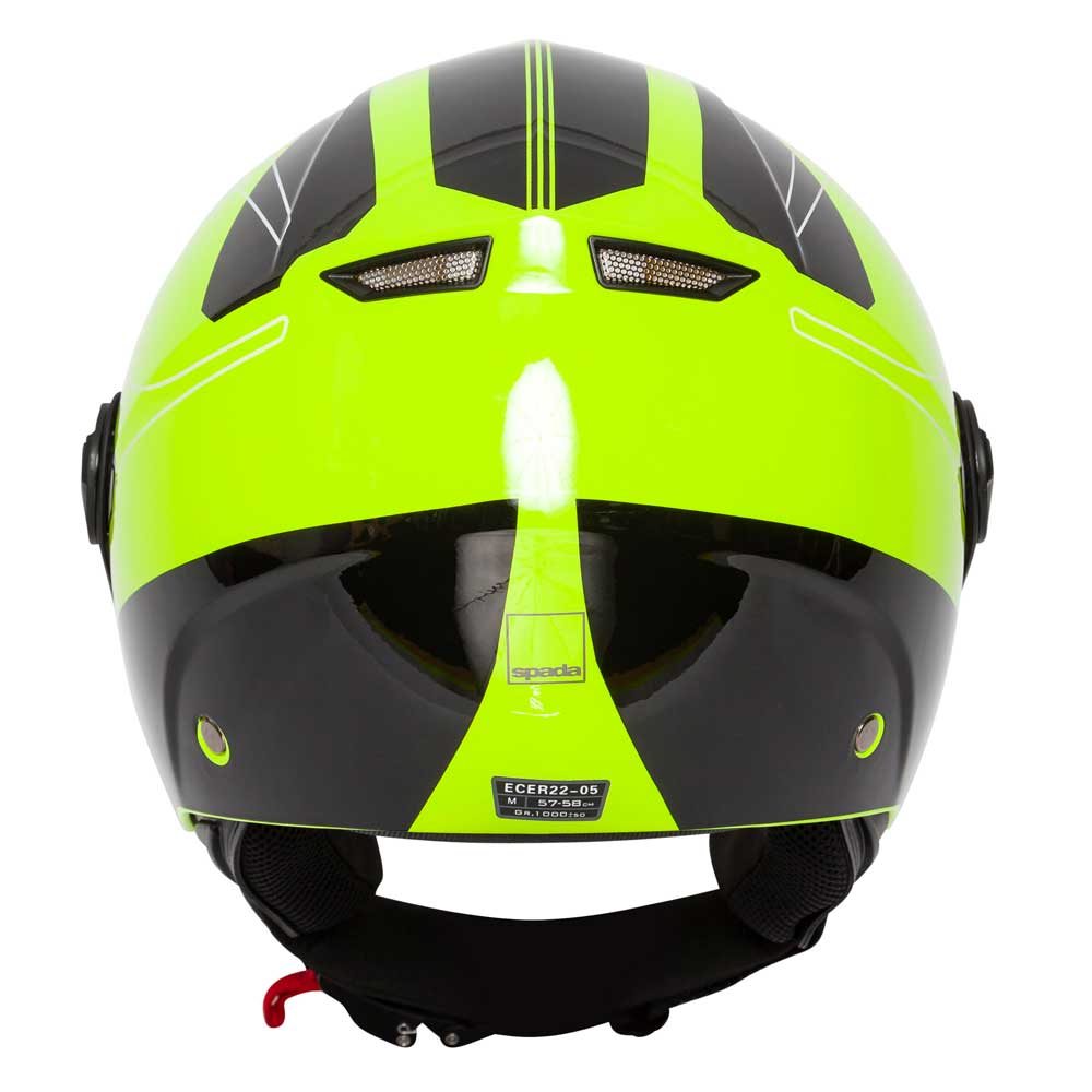 Hellion Twist Yellow Open Face Motorcycle Helmet