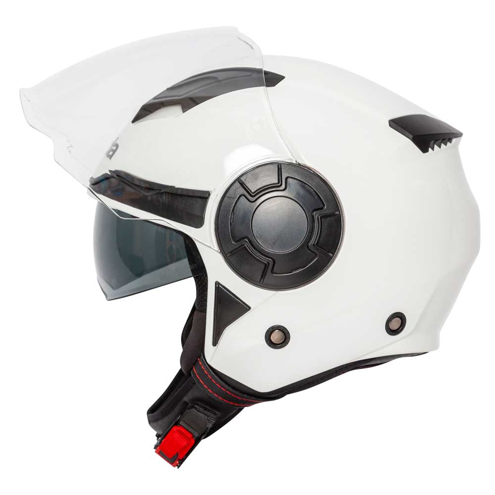 Lycan 06 White Open Face Motorcycle Helmet