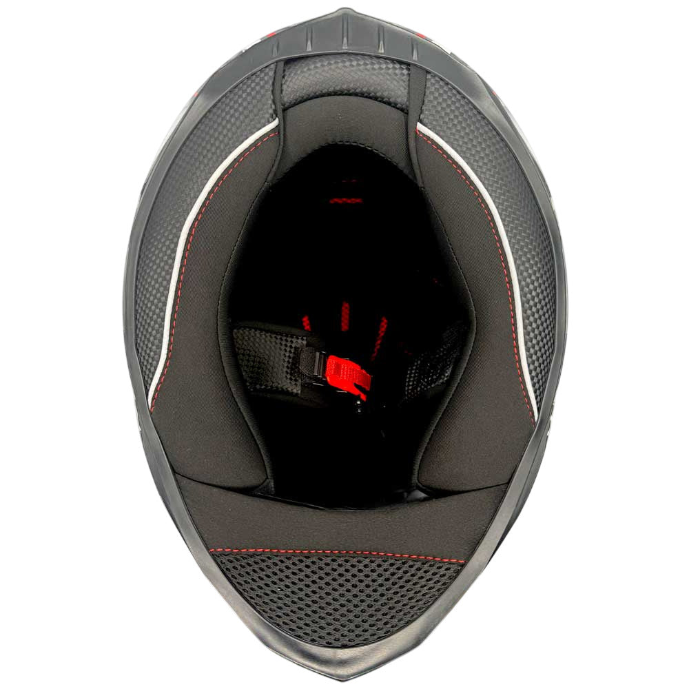 inside of motorbike helmet for men with padding and liners