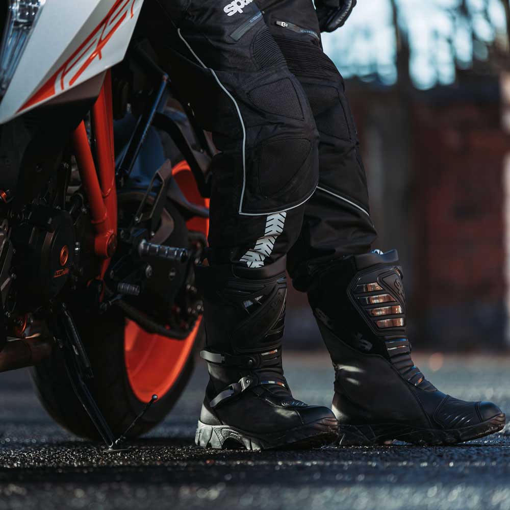 Raider Black Waterproof Motorcycle Boots