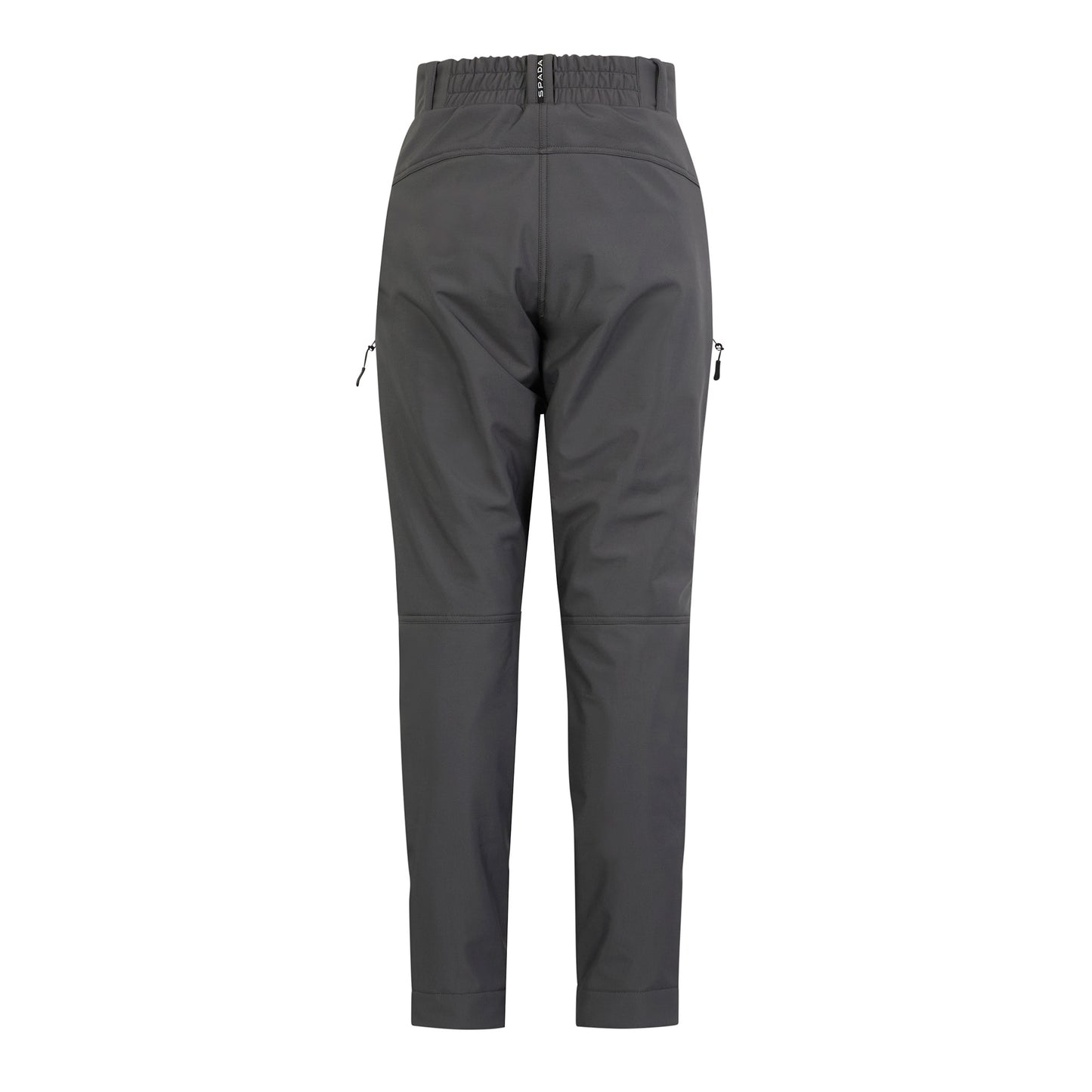 Rear view of Hairpin grey women's motorbike trousers featuring reinforced seat and sleek female fit