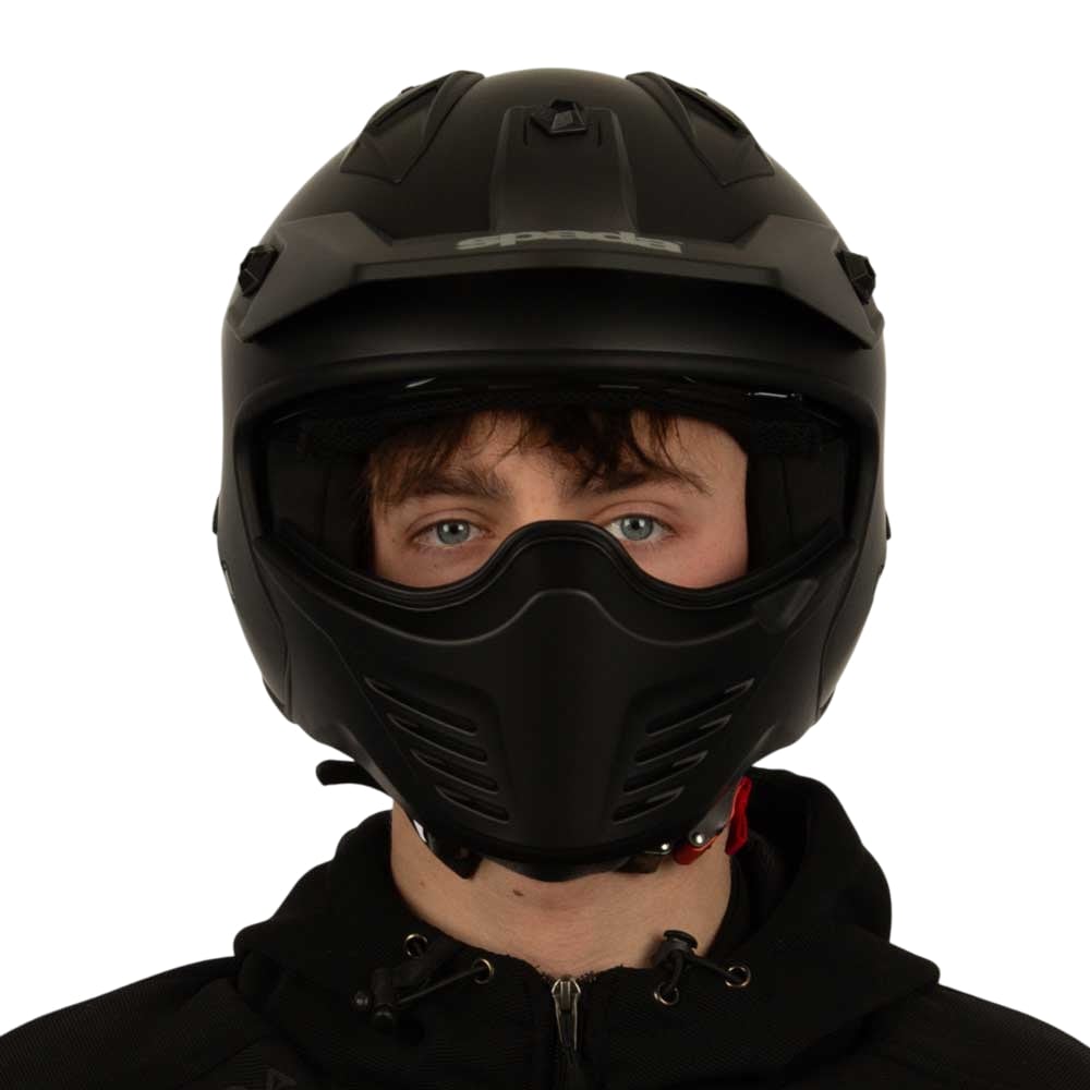 Storm 06 Matt Black Open Face Motorcycle Helmet