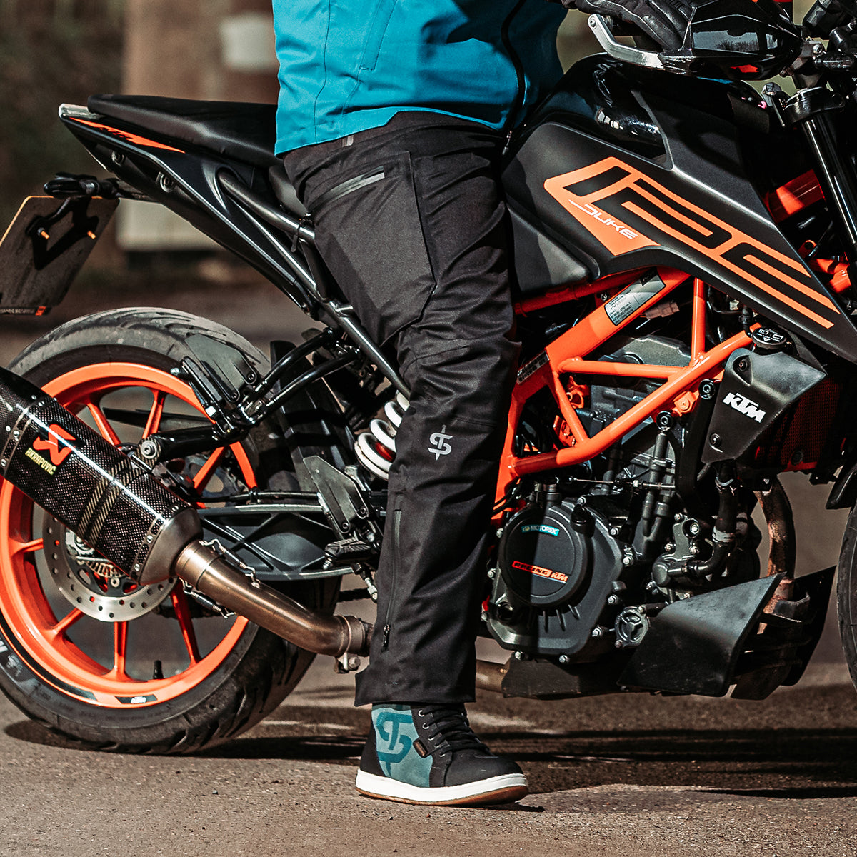 Duel Black Cargo Motorcycle Trousers