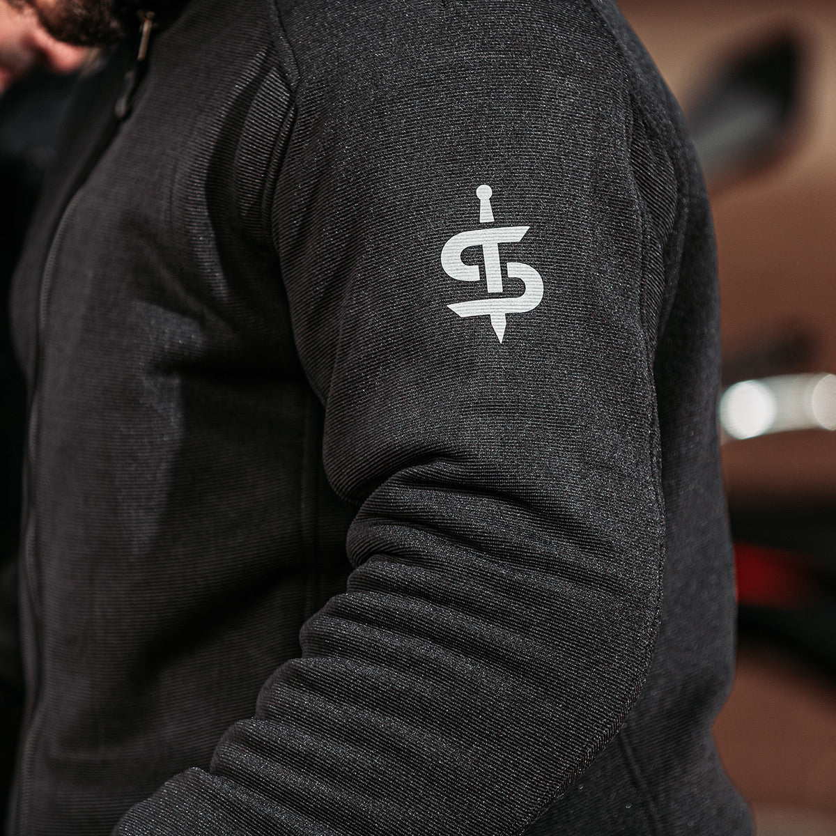 Blade Black Zip Up Unisex Motorcycle Hoodie