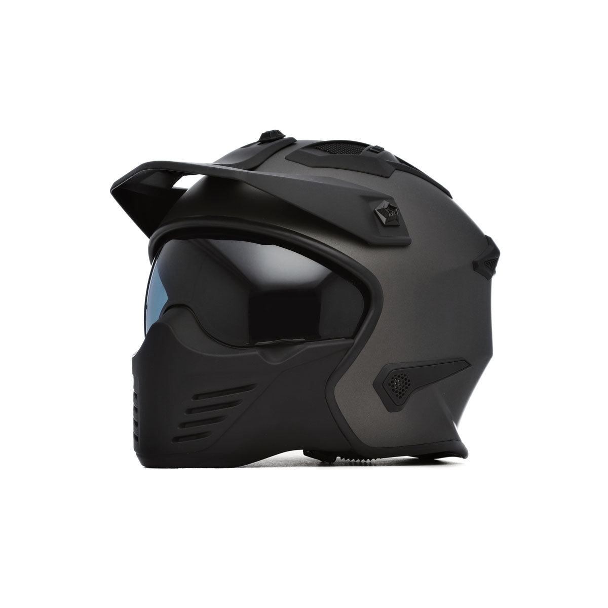 Storm Matt Titanium Open Face Motorcycle Helmet - XS